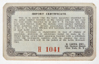 Import Cert.,Warranty Cards,Owner's Registry Cards